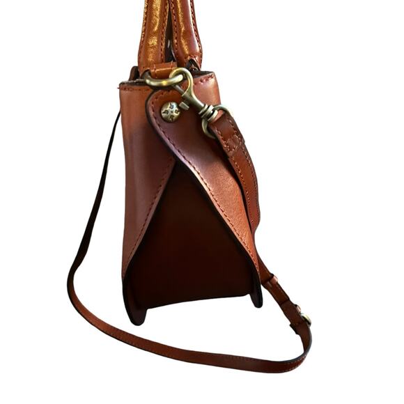 PATRICIA NASH FAIRFORD TULLED LEATHER SATCHEL CLASSIC HANDBAG CASUAL NEUTRAL - Picture 5 of 11